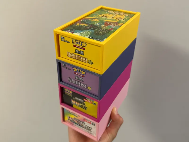 Stackable Pokémon Slim Booster Box Protector Case