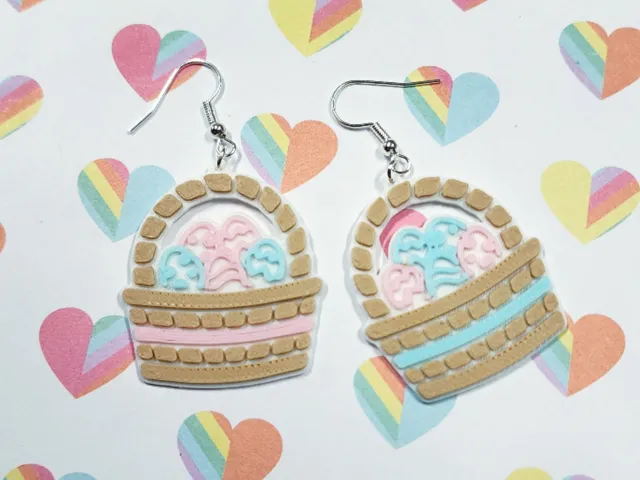 Easter Basket Earrings, Quick Printing