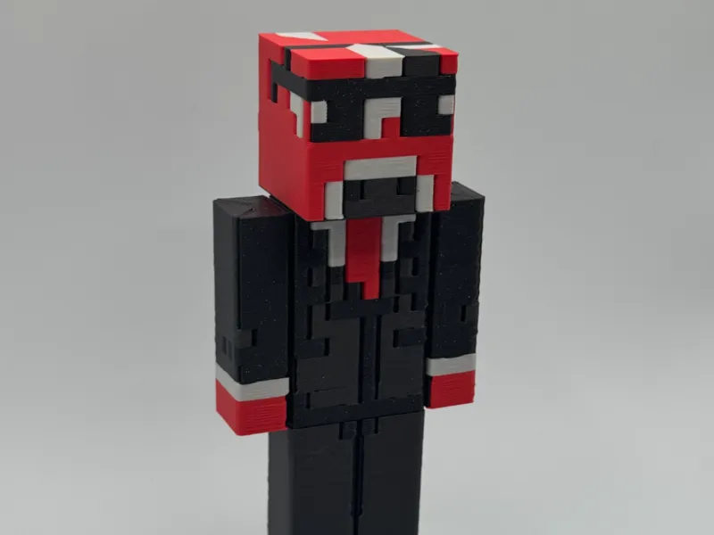 Minecraft Red Cool Cow Skin Figure | 12cm