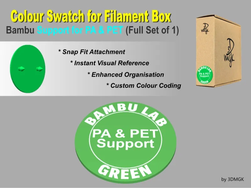 Filament Box Swatch - Bambu SUPPORT PA & PET