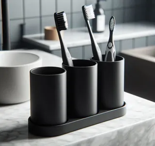 Design Toothbrush Holder Set with 3 Cups
