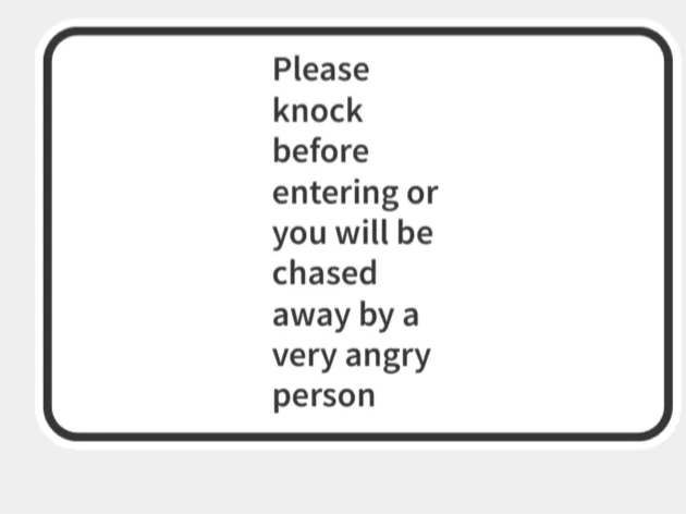 Knock sign