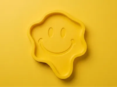 Don't Happy, Be Worry - Smiley Face Catch-All Tray