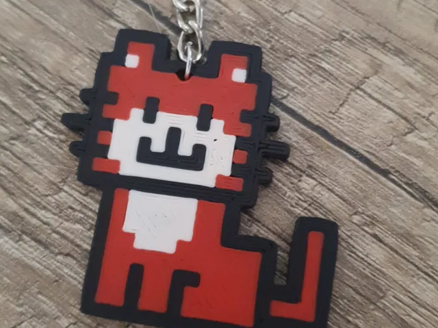 Color cat earrings/keyring