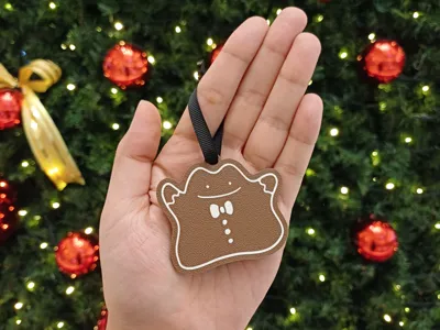 Gingerbread Cookie Style Ditto Ornament / Keychain