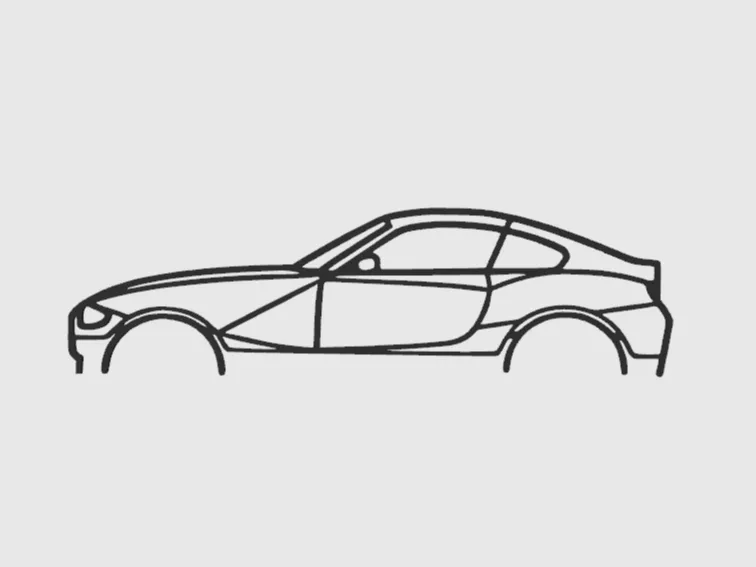 BMW Z4 Coupe E86 Wall Art Silhouette