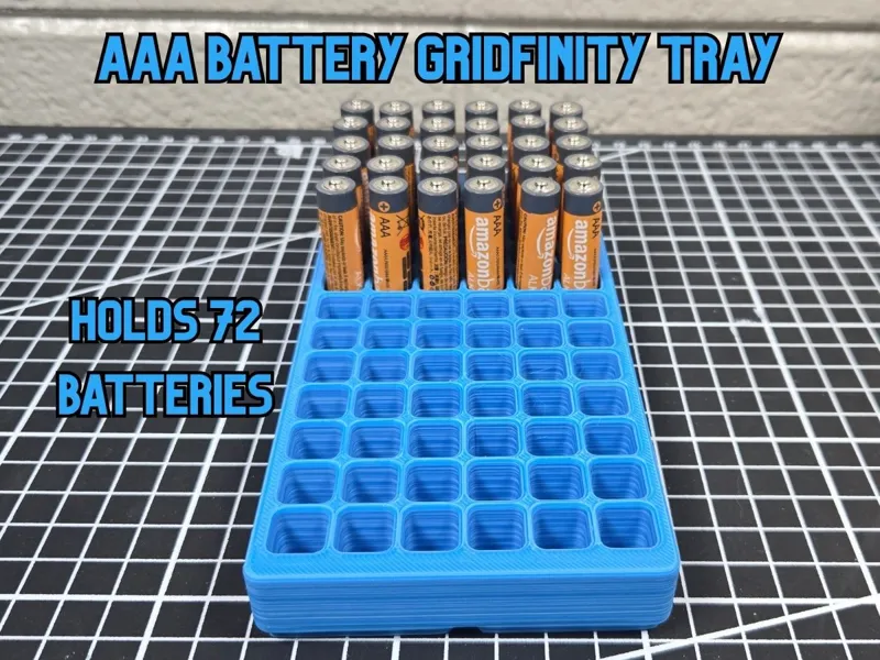 AAA Battery Gridfinity Bin (4x2x3)