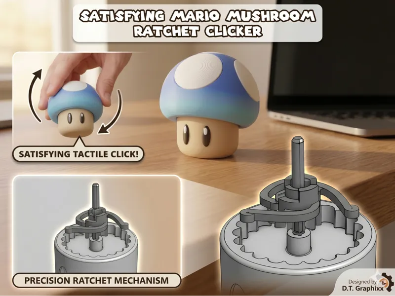Mario Super Mushroom Ratchet Clicker