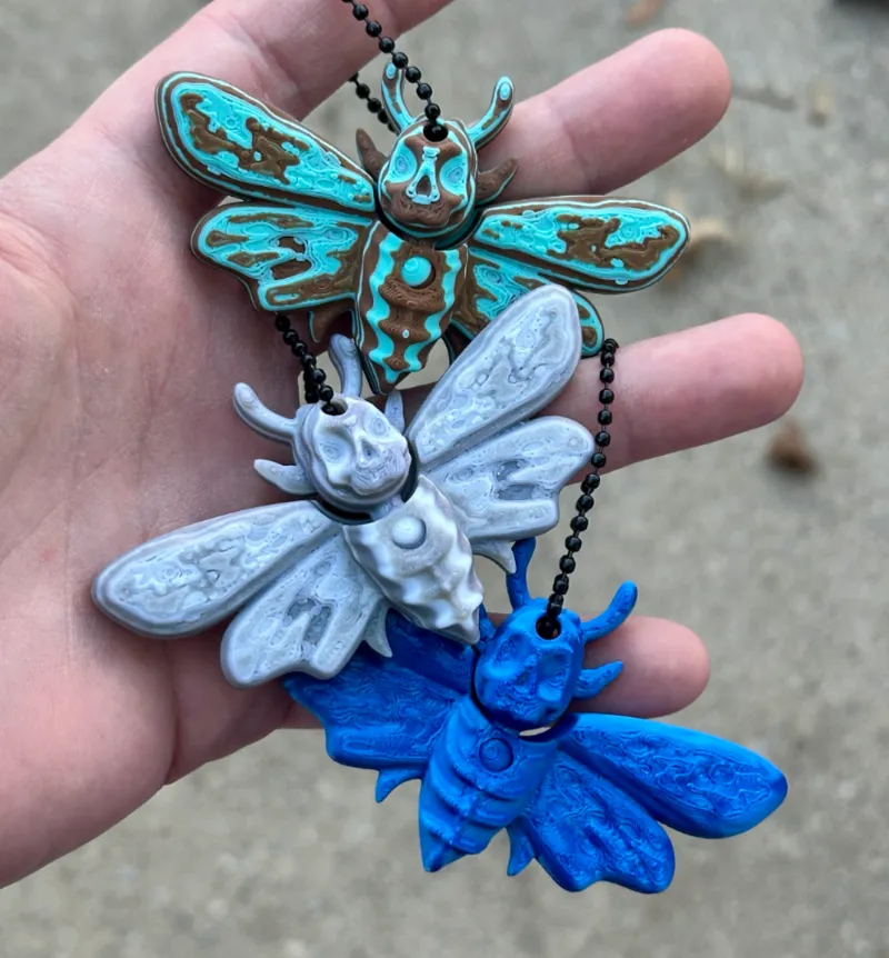 Death's Head Hawkmoth Articulated Keychain