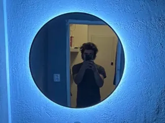 led stripe holder for circle mirror