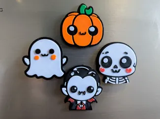 Halloween Magnets - Cute and adorable - embossed!