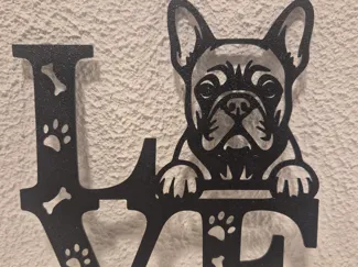 Wanddeko Französische Bulldogge Hund Silhouette
