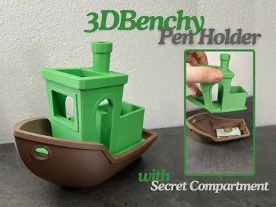 3DBenchy Pen Holder with Secret Compartment