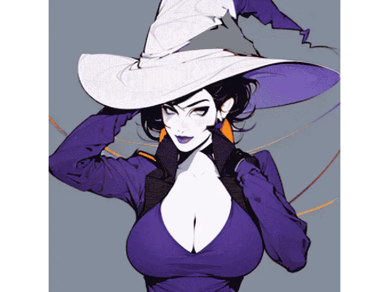 Halloween Witch Hueforge - Nagel Art Style