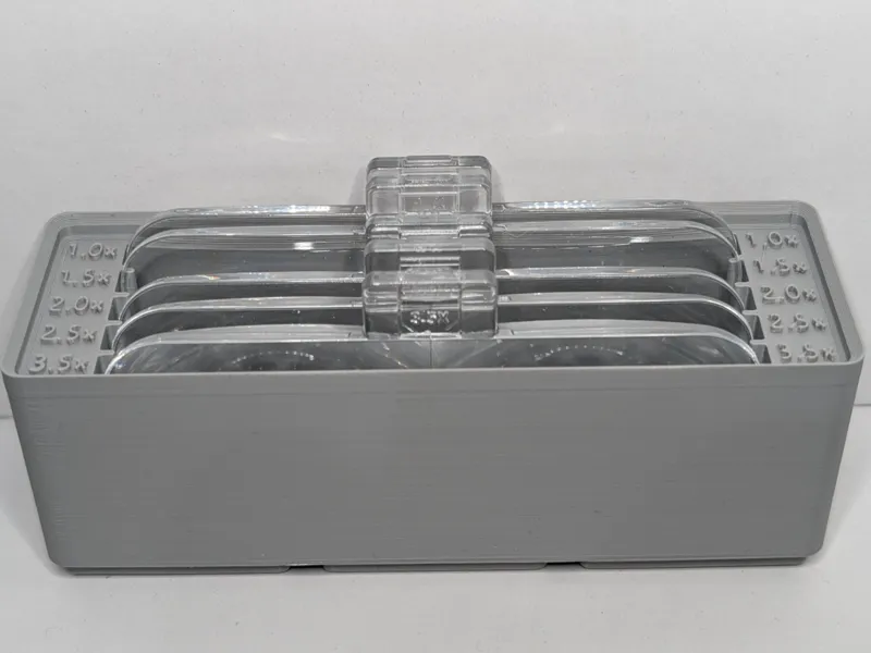 3x1 Gridfinity Dilzekui Magnifying Lens Bin