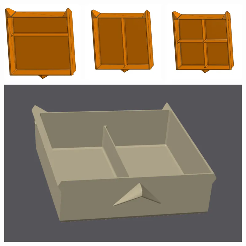 Under Desk Drawer with Divider