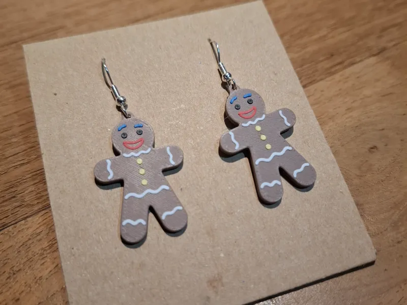 Gingerbread Cookie Earrings
