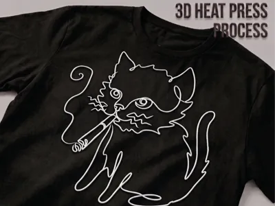 T-shirt - Smoking Cat