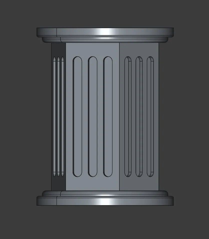 Hexagonal column with compartment in the middle. by user_2331346554 ...