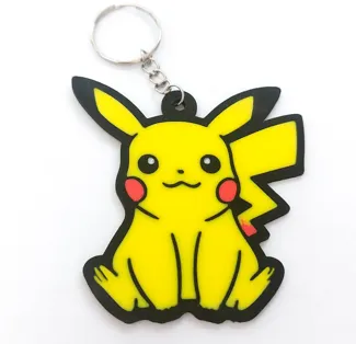 pikatchu badge keychain