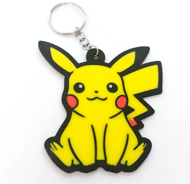 pikatchu badge keychain