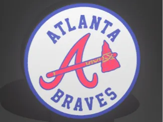 Atlanta Braves light box with mount 