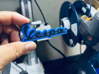 KeyChain - Vespa with ring hole