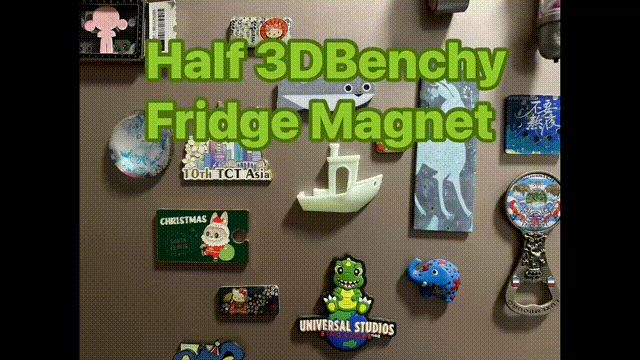 Half 3DBenchy Fridge Magnet