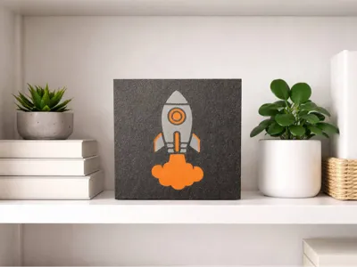 Cute Cartoon Rocket Lightbox