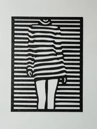 Décoration murale silhouette de jeune fille en robe — photo 3