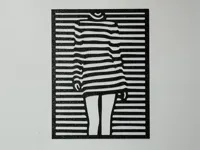 Décoration murale silhouette de jeune fille en robe — photo 1