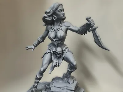 Tribal woman sculpture