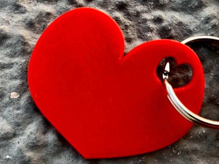 valentines day heart keychain