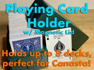 8-Deck Card Holder with Magnetic Lid for Canasta!