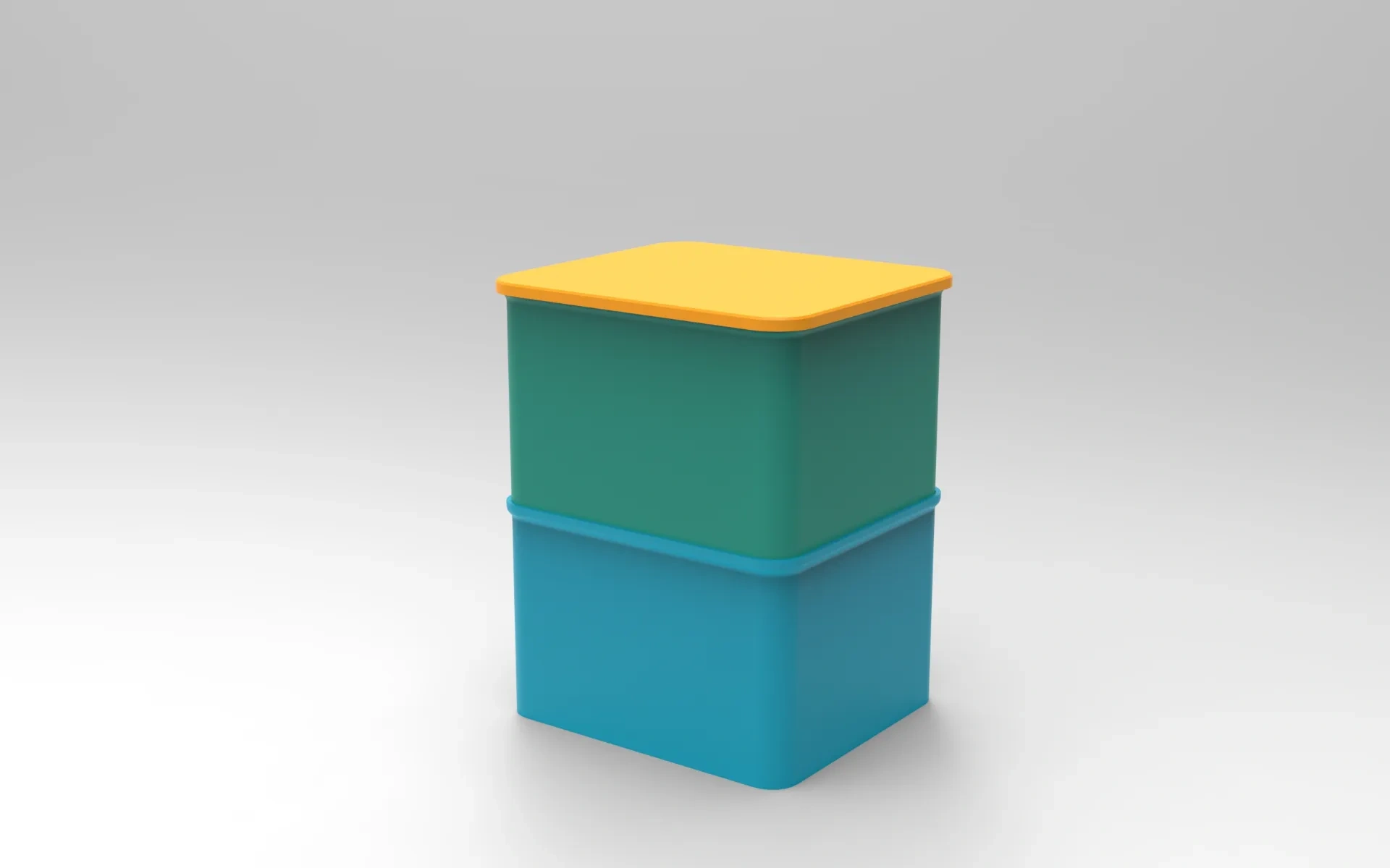 Miniatura 1 do modelo 3D 超大号的可堆叠带盖收纳盒