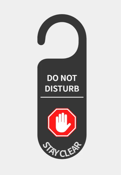 Door hanger DO NOT DISTURB
