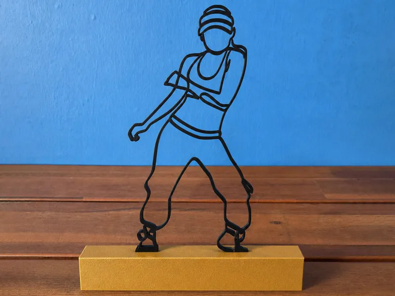 Hip Hop Dancer Silhouette Display Desk Decor