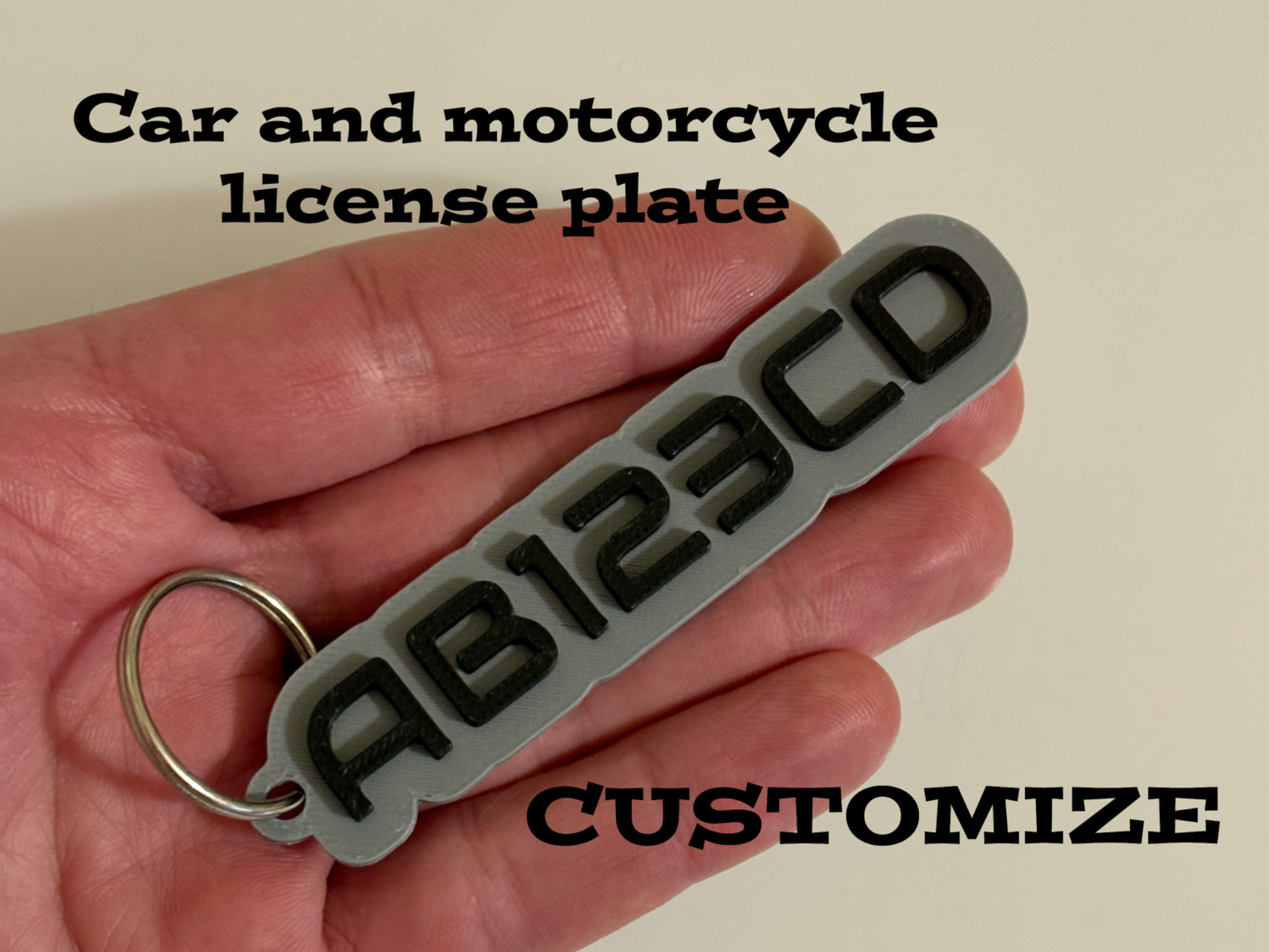 Portachiavi Targa auto moto personalizzzabile