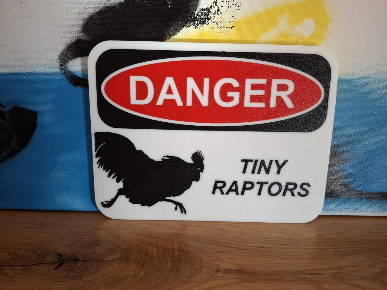 Chicken Danger Sign view 3