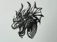 Silhouette murale tête de dragon — photo 1