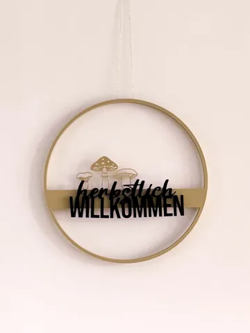 Letrero o emblema decorativo: Mushrooms – AutumnSet – Motifs for BloomFrame — vista de referencia 5