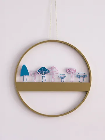 Letrero o emblema decorativo: Mushrooms – AutumnSet – Motifs for BloomFrame — vista de referencia 2