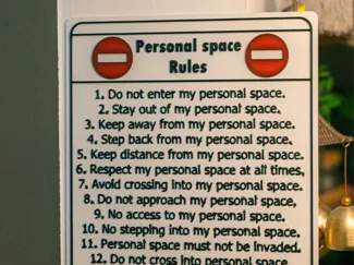 Personal space sign