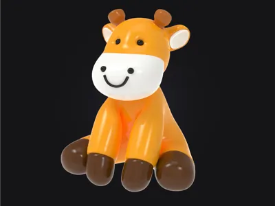 Cartoon Style Giraffe