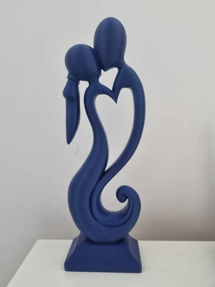 Love Couple Sculpture | Art Decor - Free 3D Print Model - MakerWorld