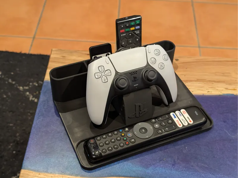Playstation-themed Remote Control Caddy