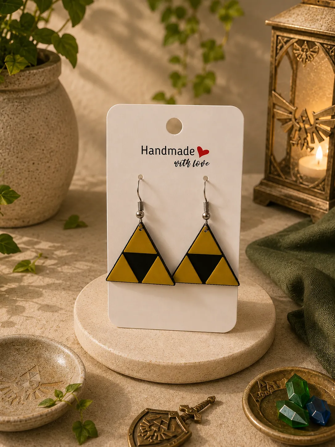 Pendientes Trifuerza Zelda view 2