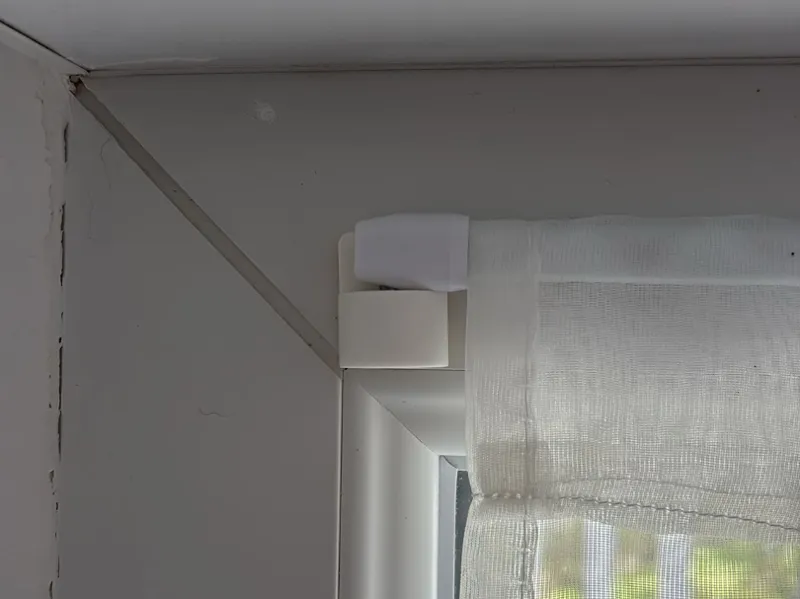 Sheer curtain support