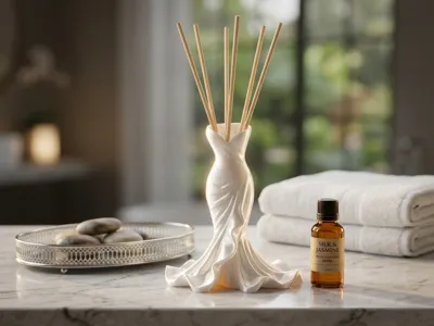 Elegant Wedding Dress Reed Diffuser & Vase 