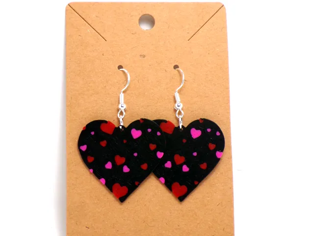 Black Heart Earrings